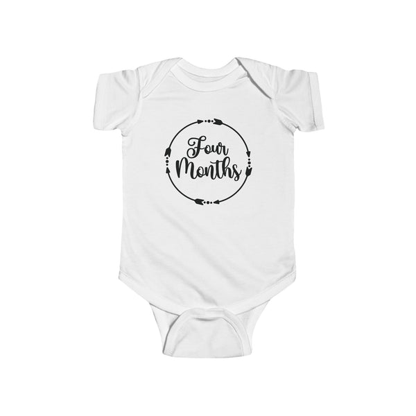 Four Months Milestone Infant Fine Jersey Bodysuit, Making Memories, Baby Pictures, 4 months