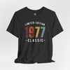 Limited Edition 1977 Classic T-Shirt, Traveling Shirt, Coffee Run Shirt, Birthday Shirt, Vintage Birthday Shirt