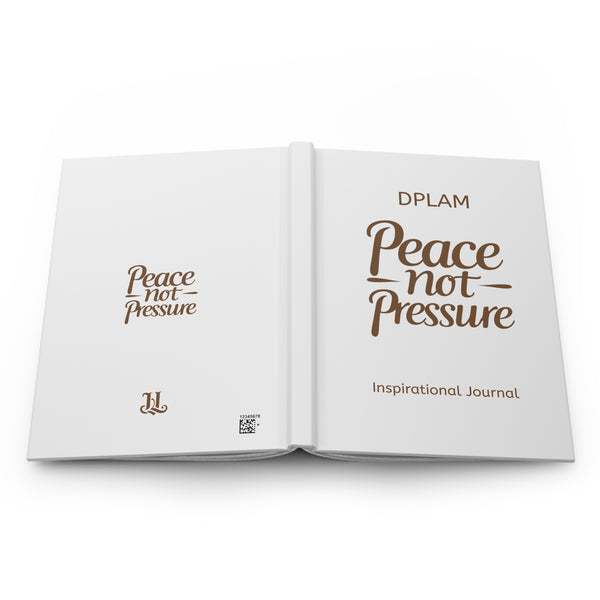 Inspirational Journal with Peace not Pressure Design, Stress Relief Notebook, Motivational Writing Journal, Self-Care Gift, Daily Planner
