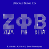 Zeta Phi Beta Ready-to-Press Rhinestone Bling Transfer