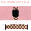 Brown Checkered Scrunchie Apple Watch Band