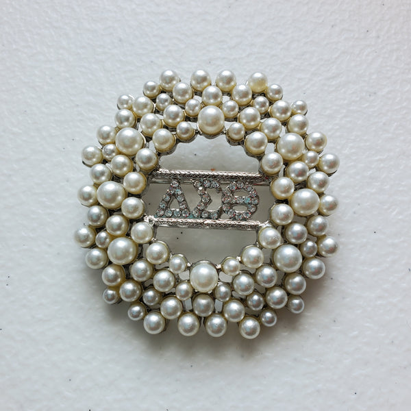 Round Pearl DST Lapel Pin