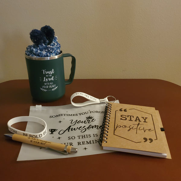 Inspirational Gift Set, Mug, Socks, Accessories Bag