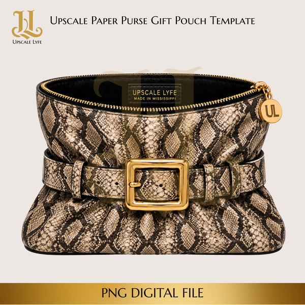 Snake Paper Purse Template Digital Download PNG Instant Digital Only File