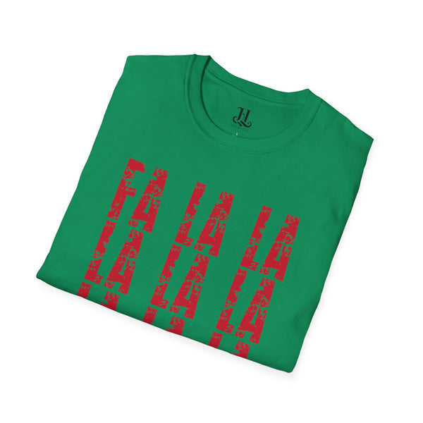 Festive 'Fa La La' Unisex Softstyle T-Shirt, Christmas T-Shirt, Holiday Gift Tee, Casual Wear, Birthday Gift