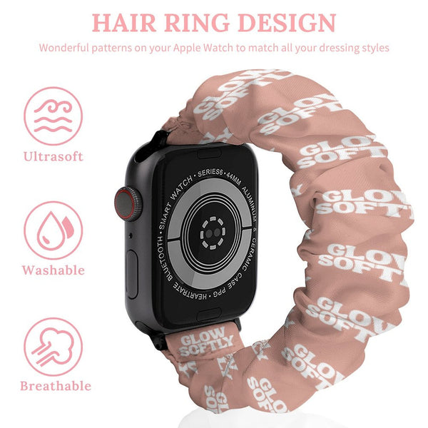 Rose Gold Glow Softly Scrunchie Apple Watch Band