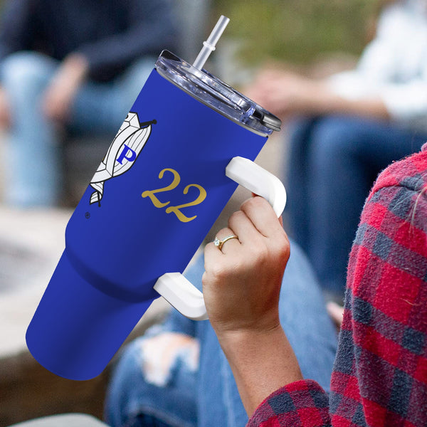 Sigma Gamma Rho 40oz Tumbler with White Handle