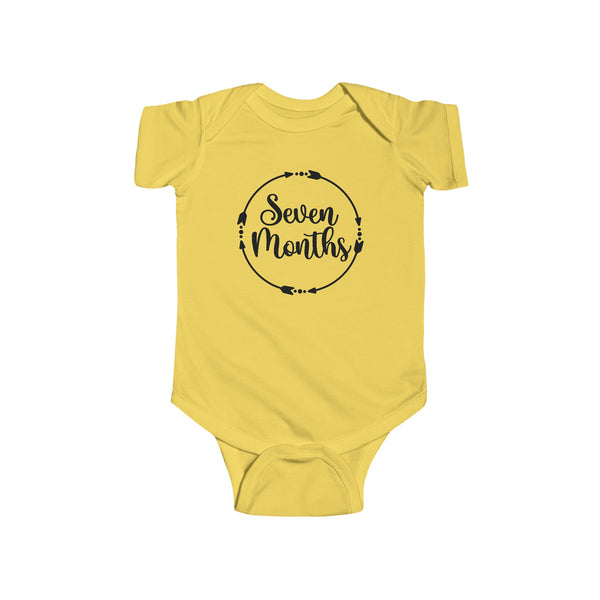 Seven Months Milestone Infant Fine Jersey Bodysuit, Making Memories, Baby Pictures, 7 months