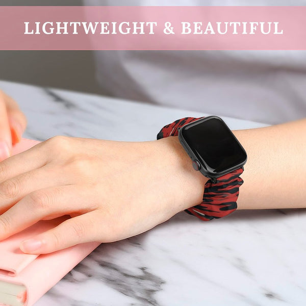 Red Camo Scrunchie Apple Watch Band