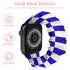 Blue & White Checkered Scrunchie Apple Watch Band