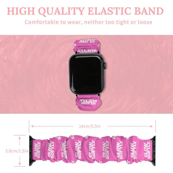 Pink Glow Softly Scrunchie Apple Watch Band