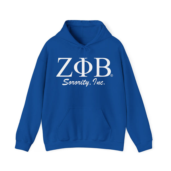 ZΦB Cozy Unisex Hooded Sweatshirt, Zeta Phi Beta - Perfect for Casual Days, Gift for Friends, Unisex Style, Fall or Winter Wear, Great for Lounging