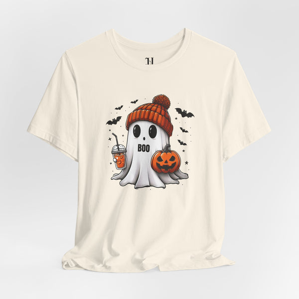 Cute Ghost Here For The Boos Halloween Unisex Jersey Short Sleeve T-Shirt