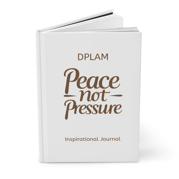 Inspirational Journal with Peace not Pressure Design, Stress Relief Notebook, Motivational Writing Journal, Self-Care Gift, Daily Planner