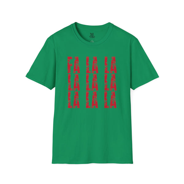 Festive 'Fa La La' Unisex Softstyle T-Shirt, Christmas T-Shirt, Holiday Gift Tee, Casual Wear, Birthday Gift