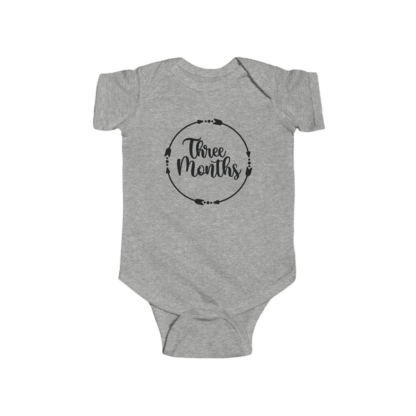 Three Months Milestone Infant Fine Jersey Bodysuit, Making Memories, Baby Pictures, 3 months