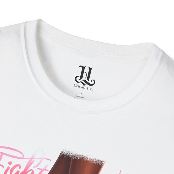 Fight Like A Queen, Sparkly High Heel Queen T-Shirt, Empowerment Tee, Fight Like a Queen Shirt, Gift for Her, Feminist Apparel, Pink High Heels Shirt