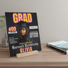 CUSTOM Graduation Magazine Cover Display Board with Stand, Grad Announcement, Class of 2025 Graduation Gift, Personalized Graduation Party Decor, Sign