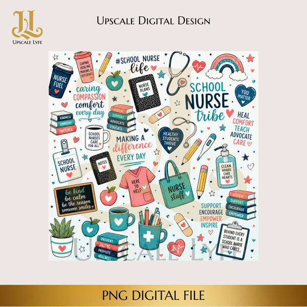 School Nurse Digital Download PNG Instant Digital Only File