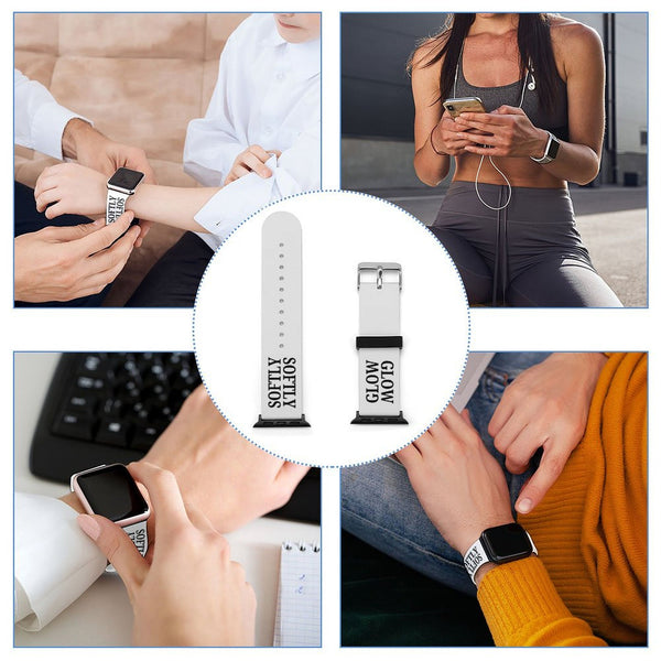White Glow Softly Silicone Apple Watch Band