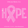 Hope Breast Cancer Awareness Ready-to-Press Rhinestone Bling Transfer
