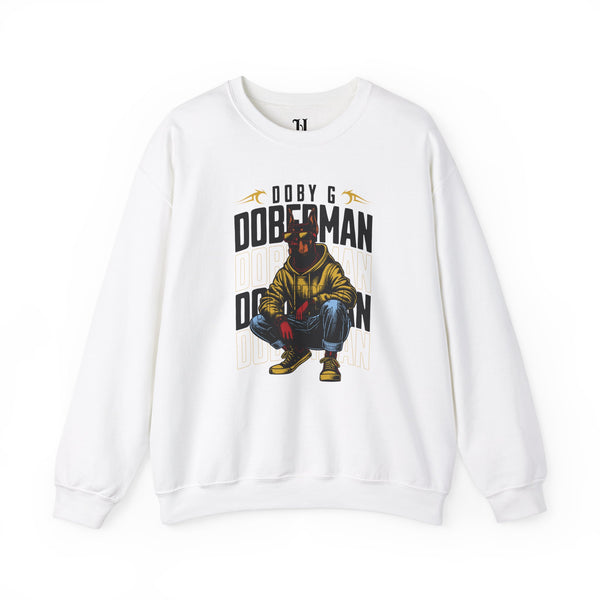 Doby G Doberman Design Heavy Blend Crewneck Sweatshirt