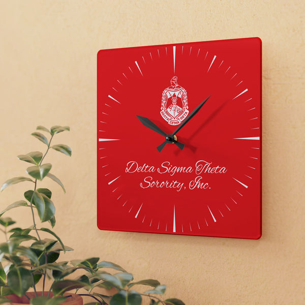 Delta Sigma Theta Sorority, Inc. 1913 Acrylic Wall Clock