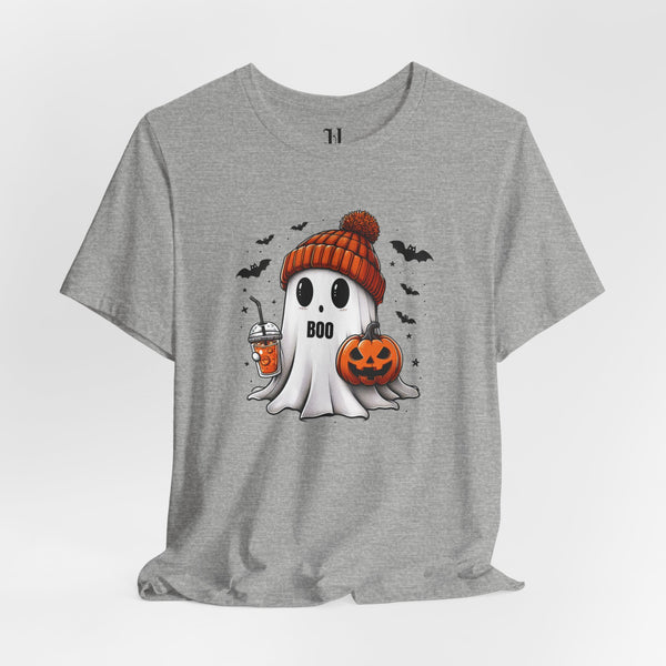 Cute Ghost Here For The Boos Halloween Unisex Jersey Short Sleeve T-Shirt
