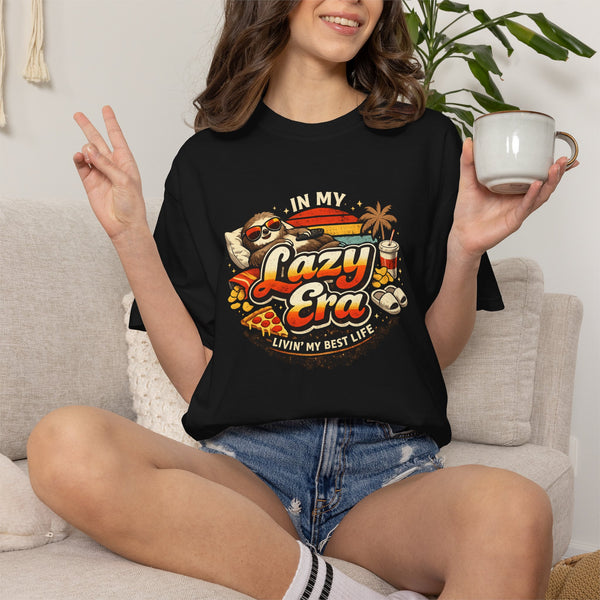 Retro "Lazy Era" Oversized Lifestyle T-Shirt