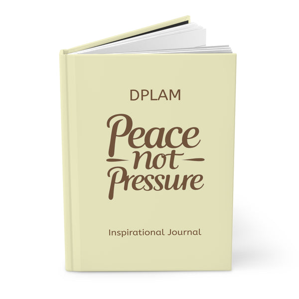 Inspirational Journal with Peace not Pressure Design, Stress Relief Notebook, Motivational Writing Journal, Self-Care Gift, Daily Planner