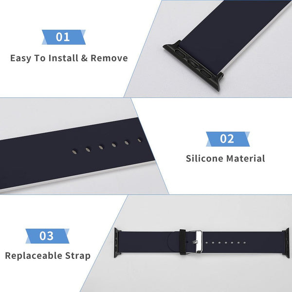 Midnight Silicone Apple Watch Band