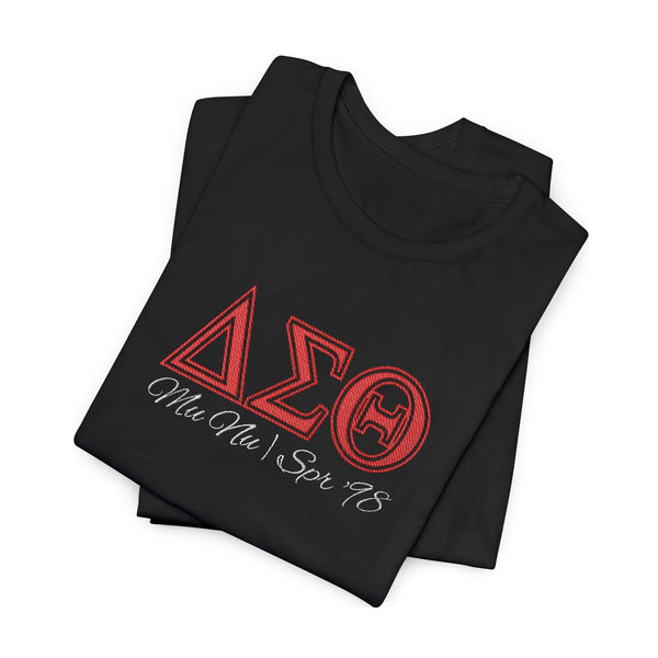 Delta Sigma Theta Personalized Chapter & Pledge Year Letters Tee — Sorority Greek Life Shirt