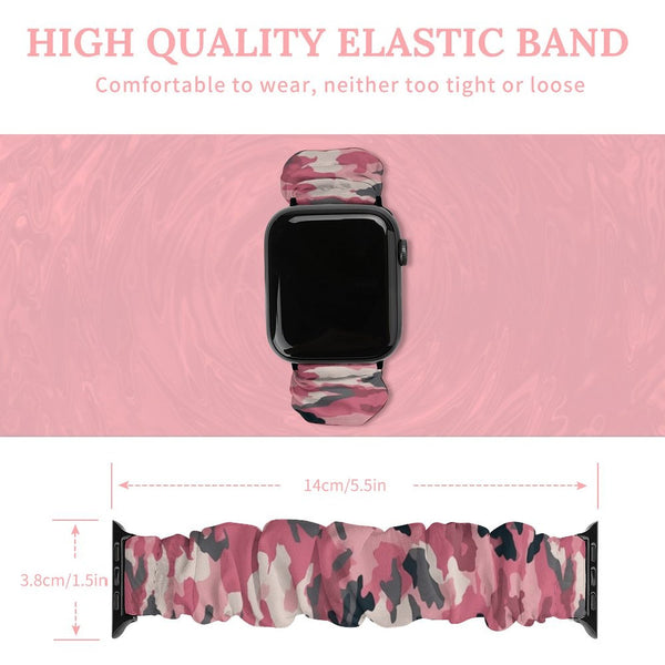Pink Camo Scrunchie Apple Watch Band