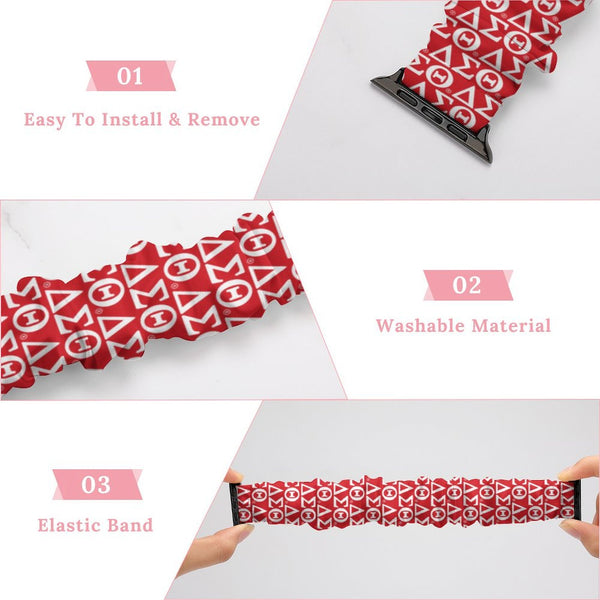 Delta Sigma Theta Scrunchie Apple Watch Band