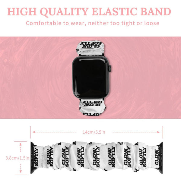 White Glow Softly Scrunchie Apple Watch Band