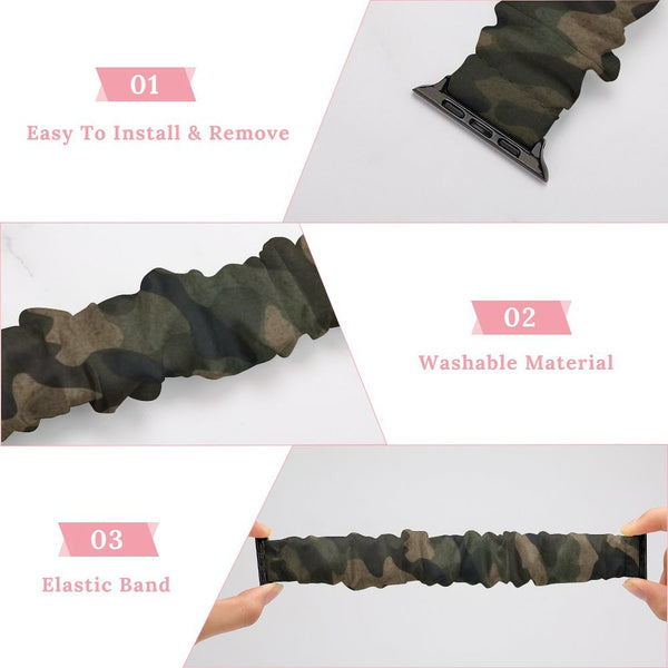 Camo Scrunchie Apple Watch Band