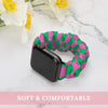 Pink & Green Checkered Scrunchie Apple Watch Band