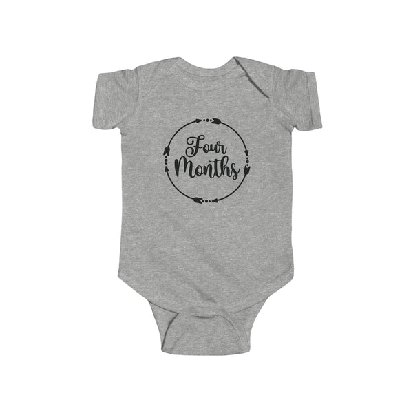 Four Months Milestone Infant Fine Jersey Bodysuit, Making Memories, Baby Pictures, 4 months