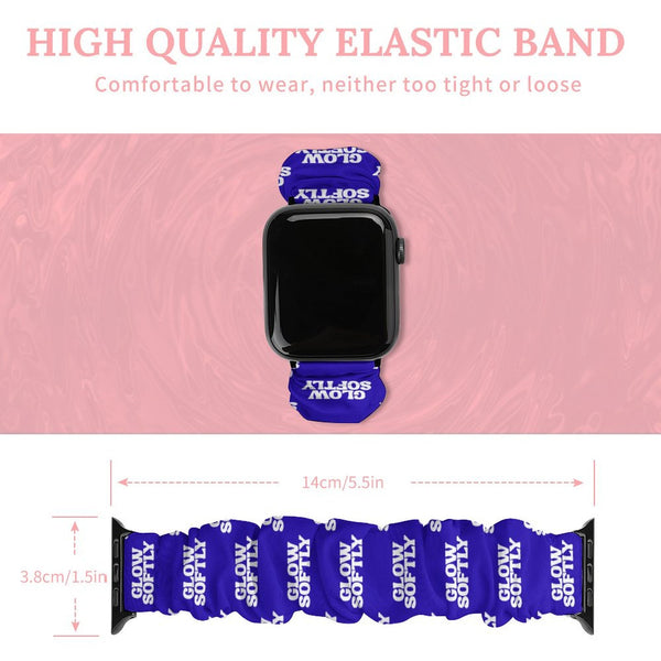 Blue Glow Softly Scrunchie Apple Watch Band