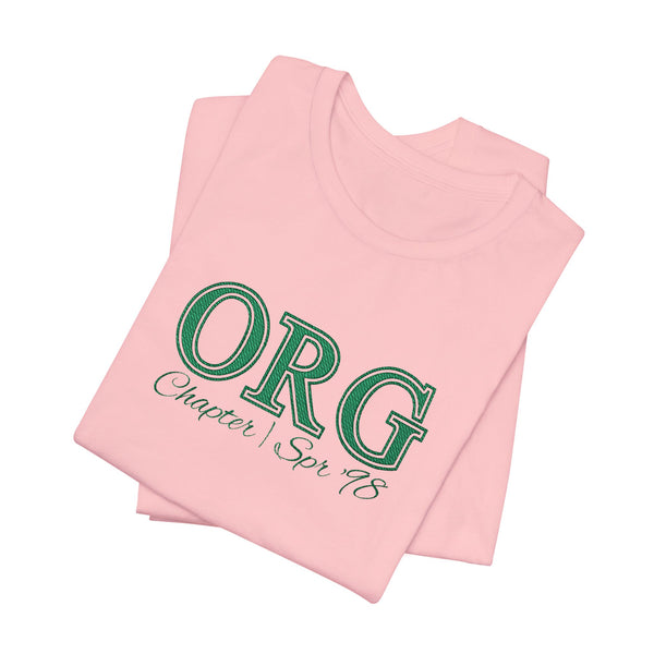 Sorority Symbols, Chapter, Semester & Initiation Year Personalized Embroidered Tee