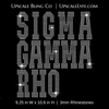 Sigma Gamma Rho Ready-to-Press Rhinestone Bling Transfer