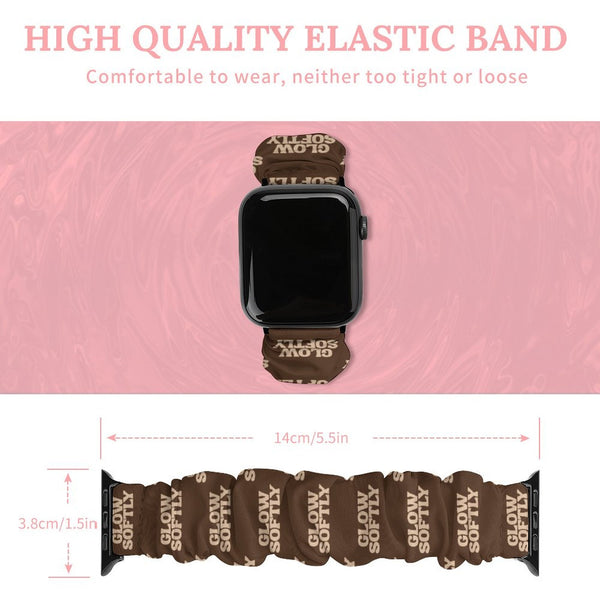 Brown Glow Softly Scrunchie Apple Watch Band