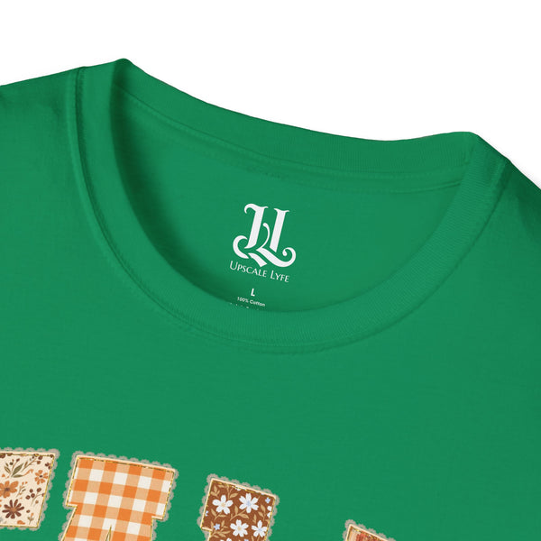 Fall Vibes Unisex Softstyle T-Shirt, Autumn Apparel, Seasonal Shirt, Cozy Fall Top, Thanksgiving Gift, Casual Everyday Wear