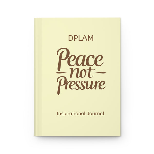 Inspirational Journal with Peace not Pressure Design, Stress Relief Notebook, Motivational Writing Journal, Self-Care Gift, Daily Planner