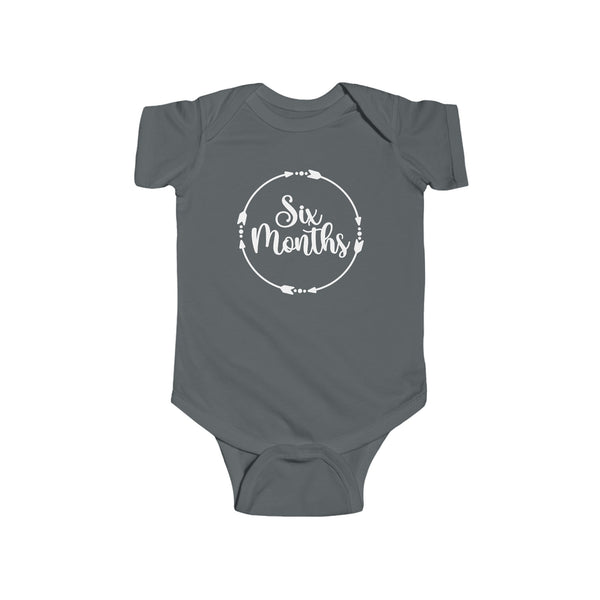 Six Months Milestone Infant Fine Jersey Bodysuit, Making Memories, Baby Pictures, 6 months