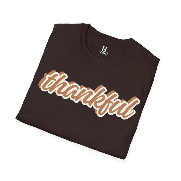 Thankful Unisex Softstyle T-Shirt - Perfect for Thanksgiving, Casual Wear, Gifts, Cozy Vibes, Everyday Comfort