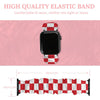 Red & White Checkered Scrunchie Apple Watch Band