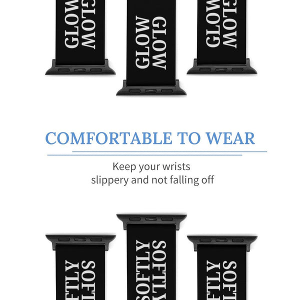 Black Glow Softly Silicone Apple Watch Band