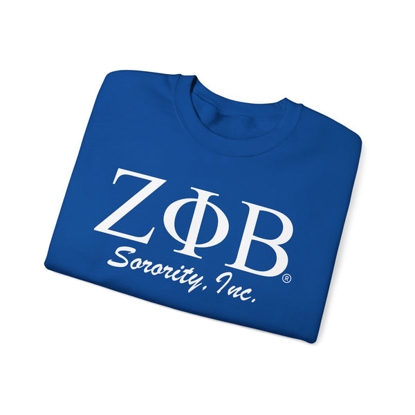 ZΦB Sorority Sweatshirt, Zeta Phi Beta Cozy Crewneck Sweatshirt for Sorority Sisters, College Apparel, Greek Life Gift, Stylish Sorority Gear