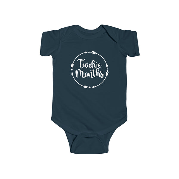 Twelve Months Milestone Infant Fine Jersey Bodysuit, Making Memories, Baby Pictures, 12 Months